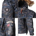 GEOGRAPHICAL NORWAY Parka Barman Camo 068 - Homme - Marine