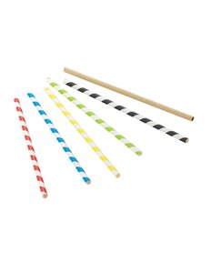 Paille en carton KRAFT BRUN (colis 6000 pailles)