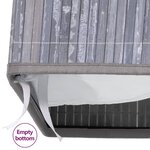 vidaXL Panier à linge Bambou Gris 72 L