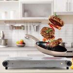 KITCHENCOOK - HPV240 - Plaque Vitrocéramique -2 Feux - 2400W - Inox
