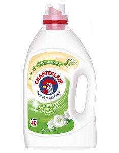 Chanteclair Force Et Respect Lessive Hypoallergénique Musc Blanc 2,2L (lot de 2)