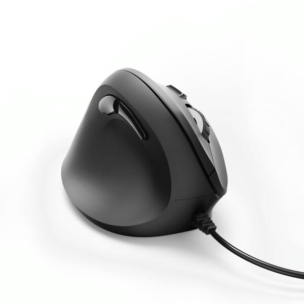 Souris verticale, ergonomique, pour gaucher 'EMC-500L', filaire, noire HAMA