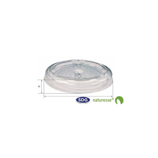 Couvercle PLA Biodégradable Transparent pour Gobelet 200 ml - SDG - Lot de 1000 - Acide polyactique (PLA)