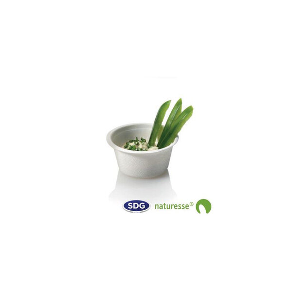 Pot Biodégradable à Sauce en Pulpe de Cellulose 60 ml - SDG - Lot de 2000 - Pulpe de cellulose
