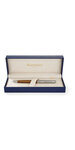 WATERMAN Hemisphere Deluxe Stylo Bille, Bronze, pointe moyenne, attributs palladium, recharge bleue, écrin