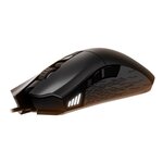 GIGABYTE Souris de jeu Optique AORUS M3 - USB - Noir mat - Câble - 6400 dpi - Roulettes avec frein - Pour droitier uniquement