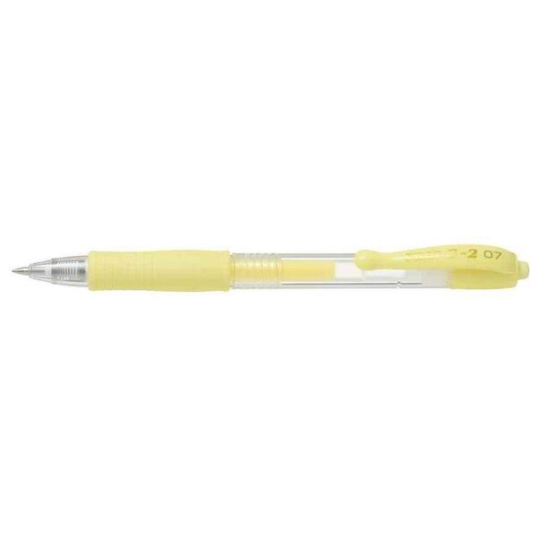 Stylo bille à encre gel G2 07 Pte Moyenne Jaune pastel PILOT