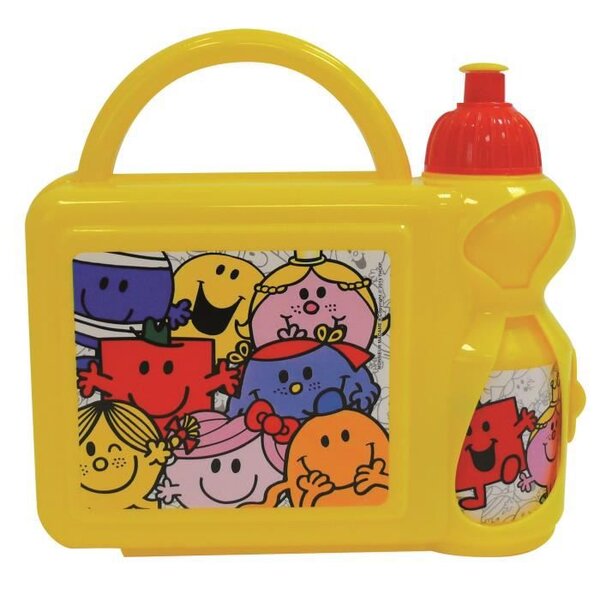 Fun House monsieur madame ensemble gouter comprenant 1 gourde et 1 boîte goûter pour enfant