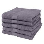 vidaXL Serviette pour sauna 5 pcs Coton 500 gsm 80 x 200 cm Anthracite