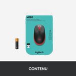 LOGITECH - Souris sans fil M190 Rouge