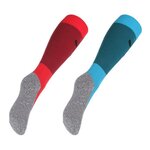 SALOMON Chaussettes de randonnée Diablo Kids x2 - Enfant - Rouge et bleu