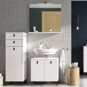 Germania Armoire de plancher sous-lavabo GW-Tulsa 60x35x60 cm Blanc