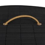 vidaXL Panier à linge d'angle Bambou Noir 60 L