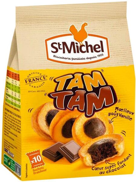 St Michel Tam Tam Coeur Fondant au Chocolat 250g (lot de 3)