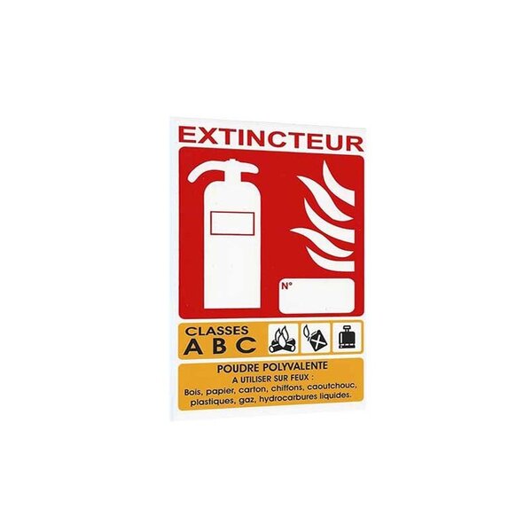 Panneau signalétique extincteur abc