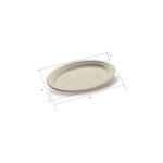 Plat Jetable Pulpe de Cellulose Biodégradable 32x25,5 cm - SDG - Lot de 500 - Pulpe de cellulose