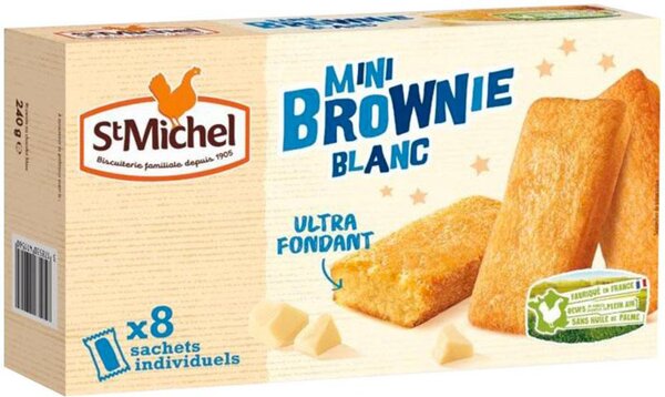 St Michel Mini Brownie Chocolat Blanc 240g (lot de 3)