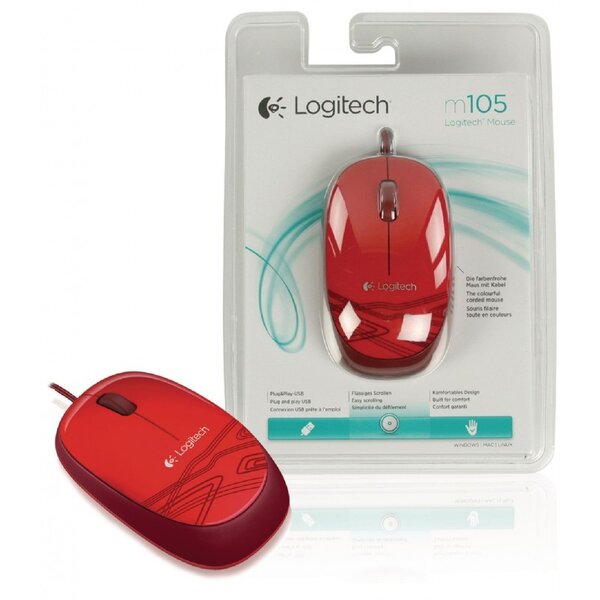 Souris filaire rouge M105