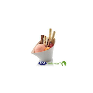 Coupelle à Glace Biodégradable en Pulpe de Cellulose 12x9 cm - SDG - Lot de 400 - Pulpe de cellulose