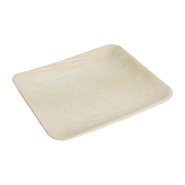 Plat carré en feuilles de palmier 250 mm - Fiesta Green - Lot de 100 - Feuilles de palmier