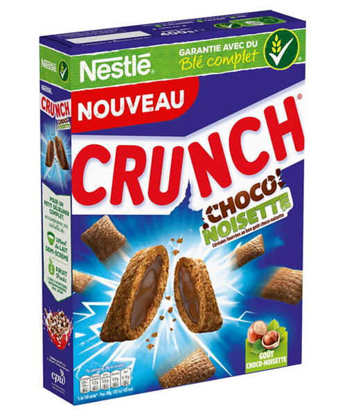 Nestlé Crunch Choco Noisette 400g (lot de 4)