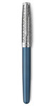 PARKER Sonnet Premium, Stylo plume, Métal & Laque Bleu, Plume moyenne 18k, Coffret cadeau