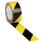 Ruban vinyle de marquage jaune / noir RAJA 50 mm x 33 m (colis de 3)