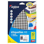 Pastille adhésive permanente noir 30 mm (colis de 5)