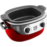 KITCHEN COOK - COOKOTTERED -  Multicuiseur 8 en 1 - 5,6L - 1350W - 120-220°C - Inox Rouge