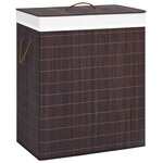vidaXL Panier à linge Bambou Marron 100 L