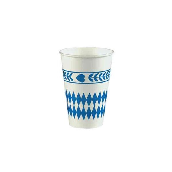 Lot de 10 Gobelet en carton 'Losange Bleu' 0,2 l PAPSTAR