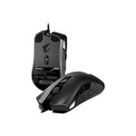 GIGABYTE Souris de jeu Optique AORUS M3 - USB - Noir mat - Câble - 6400 dpi - Roulettes avec frein - Pour droitier uniquement