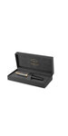 PARKER Sonnet stylo plume, argent ciselé et laque noire, attributs dorés, plume moyenne 18 carats – Livré dans son écrin