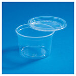 Lot de 500: Pot rond micro-ondable transparent 946 cc