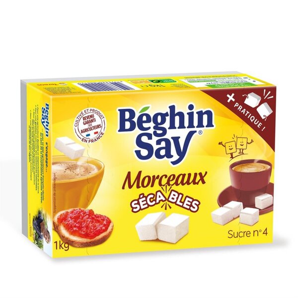 Béghin Say Sucre en Morceaux Sécables 1Kg (lot de 6)