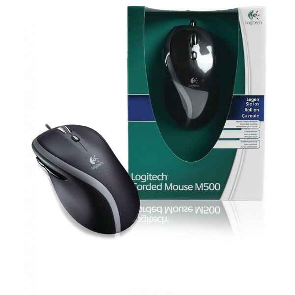 M500 souris à fil noire