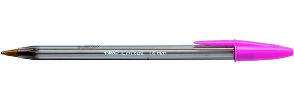 Stylo bille CRISTAL FUN 1,6 mm Pointe Large Encre Rose BIC