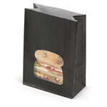 Lot de 500: Pots à wrap snacking noir avec fenêtre 90x50x90 mm