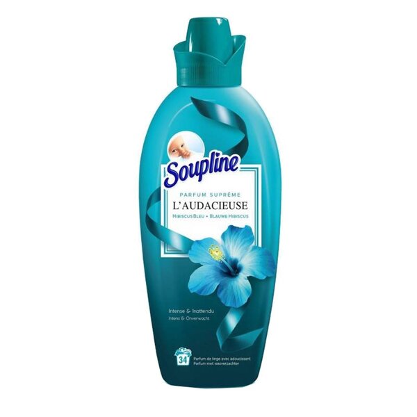 Soupline Adoucissant Parfum Suprême L’Audacieuse Hibiscus Bleu 1,2L (lot de 3)