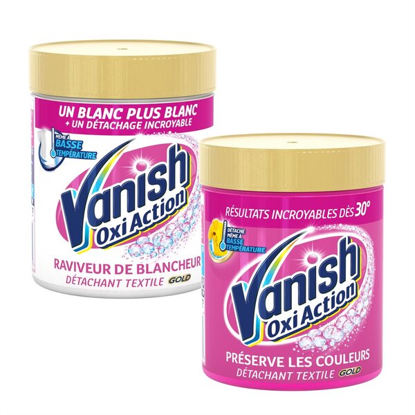 Détachant Textile Oxi Action Poudre Gold 470 g +  Détachant Textile Oxi Action Poudre ... VANISH