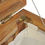 vidaXL Panier à linge 3 pcs Teck