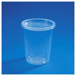Lot de 500: Pot rond micro-ondable transparent 946 cc