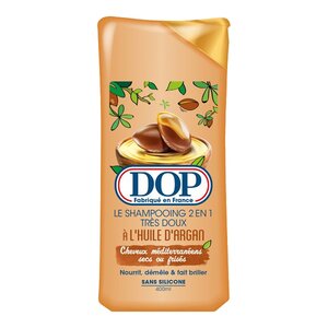 DOP Le Shampooing 2 en 1 Très Doux à l’Huile d’Argan 3 Sans Silicone 400ml (lot de 4)