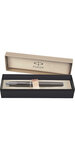 Parker IM Premium,  5th,  "Gun Metal"ciselé, pointe fine, attributs chromés, recharge noire
