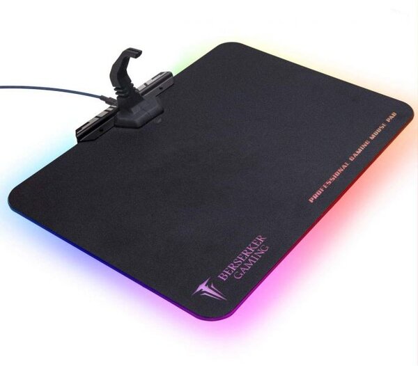 Tapis de Souris Berserker Gaming Gimlé Bungee RGB - S (Noir)