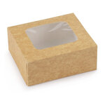 Boîte pâtissière kraft à fenêtre 17x11,5x5 cm