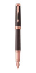 PARKER Premier Stylo-plume marron, plume moyenne et recharge d'encre noire