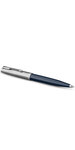 PARKER 51 Stylo Bille, Résine Bleu nuit et  Capuchon inox poli, Recharge noire pointe moyenne, Coffret cadeau
