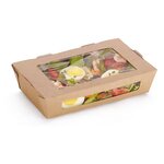 Boîte carton avec fenêtre en amidon de maïs DUNI 1200 cc (colis de 200)