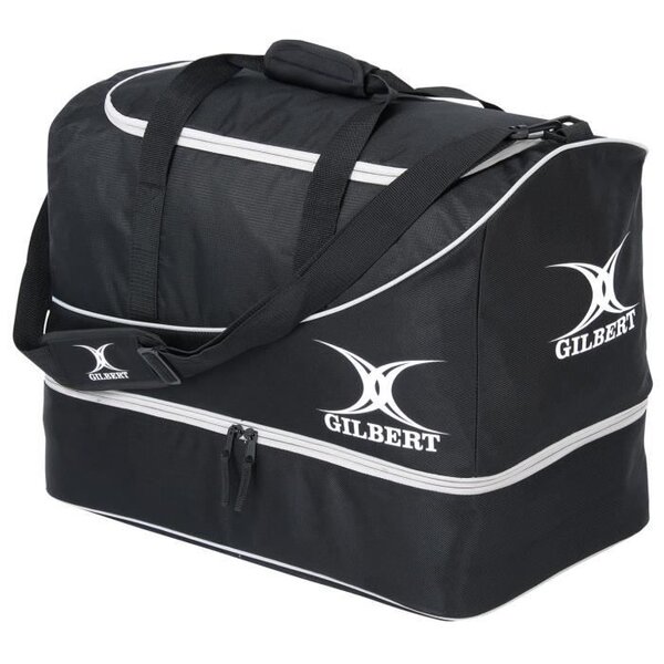 GILBERT Sac de rugby CLUB V2 - Fond dur - H:42cm x L:56cm x P:34cm - Noir